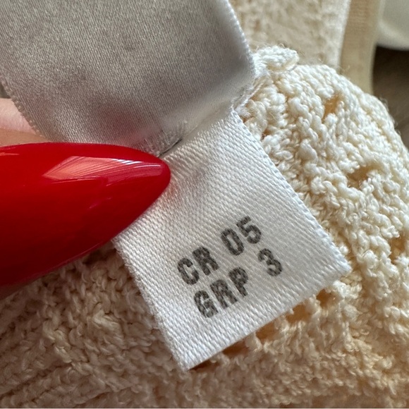 ST. JOHN COLLECTION Full Zip Knit Mock Neck Eyelet Stitched Cardigan Sweater 6 - Picture 4 of 11